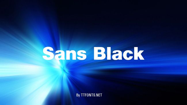 Sans Black example